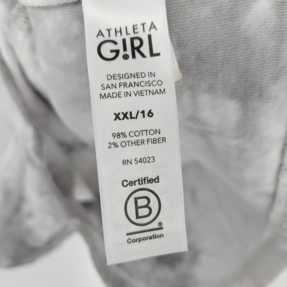Athleta Girl Havin'‎ A Great Time Romper Crystal Dye Osprey Grey Size XXL/16 - Picture 3 of 5
